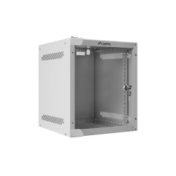 RACKOVÁ SKŘÍŇ 10" NÁSTĚNNÁ 6U/280X310 (FLAT PACK) S PROSKLENÝMI DVEŘMI ŠEDÁ