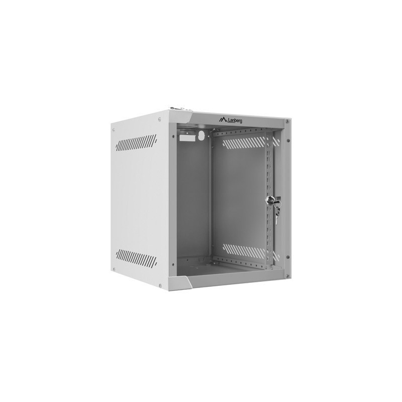 RACKOVÁ SKŘÍŇ 10" NÁSTĚNNÁ 6U/280X310 (FLAT PACK) S PROSKLENÝMI DVEŘMI ŠEDÁ