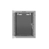 RACKOVÁ SKŘÍŇ 10" NÁSTĚNNÁ 6U/280X310 (FLAT PACK) S PROSKLENÝMI DVEŘMI ŠEDÁ