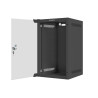 RACKOVÁ SKŘÍŇ 10" PRO MONTÁŽ NA STĚNU 9U/280X310 (FLAT PACK) S PROSKLENÝMI DVEŘMI ČERNÁ