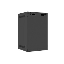 RACKOVÁ SKŘÍŇ 10" PRO MONTÁŽ NA STĚNU 9U/280X310 (FLAT PACK) S PROSKLENÝMI DVEŘMI ČERNÁ