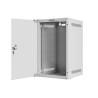 RACKOVÁ SKŘÍŇ 10" NÁSTĚNNÁ 9U/280X310 (FLAT PACK) S PROSKLENÝMI DVEŘMI ŠEDÁ