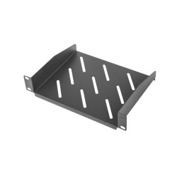 10" PEVNÁ POLICE 1U/254X180MM MAX. NOSNOST DO 20 KG ČERNÁ