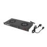 19" VENTILÁTOROVÁ JEDNOTKA / VENTILAČNÍ PANEL S LCD 2 VENTILÁTORY + TERMOSTAT 230V ČERNÁ
