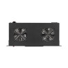 19" VENTILÁTOROVÁ JEDNOTKA / VENTILAČNÍ PANEL S LCD 2 VENTILÁTORY + TERMOSTAT 230V ČERNÁ