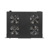 19" VENTILÁTOROVÁ JEDNOTKA / VENTILAČNÍ PANEL S LCD 4 VENTILÁTORY + TERMOSTAT 230V ČERNÁ