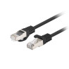 PATCHCORD CAT.6 FTP 0,25 M ČERNÝ