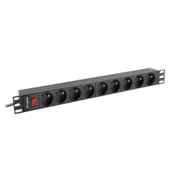 PDU 19"  1U 16A 3M 9X Přepěťová ochrana