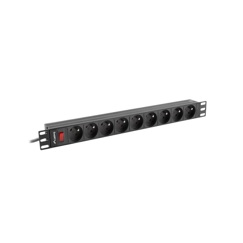 PDU 19" 1U 16A 3M 9X Přepěťová ochrana PDU 19" 1U 16A 3M 9X Přepěťová ochrana