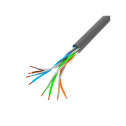 LAN KABEL CAT.5E UTP 305M PEVNÝ CU ŠEDÝ CPR