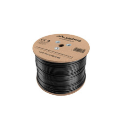 LAN KABEL CAT.5E FTP 305M PEVNÝ VENKOVNÍ CU ČERNÝ