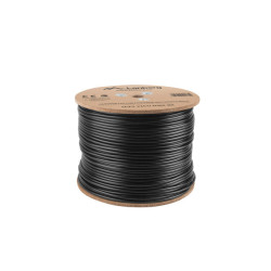 LAN KABEL CAT.5E FTP 305M PEVNÝ VENKOVNÍ CU ČERNÝ
