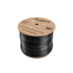LAN KABEL CAT.6 FTP 305M PEVNÝ VENKOVNÍ CU ČERNÝ