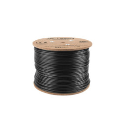 LAN KABEL CAT.6 FTP 305M PEVNÝ VENKOVNÍ CU ČERNÝ
