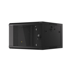 RACKOVÁ SKŘÍŇ 19" NÁSTĚNNÁ 6U 600 RYCHLÁ MONTÁŽ (PLOCHÉ BALENÍ) ČERNÁ 