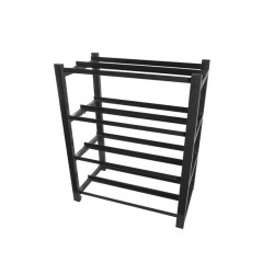 RÁM BATERIE PRO UPS 830X454 2 ŘADY 4 ÚROVNĚ (8 POLIC) (PLOCHÉ BALENÍ) ČERNÝ