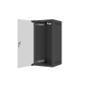RACKOVÁ SKŘÍŇ 10" NÁSTĚNNÁ 12U/280X310 (FLAT PACK) S PROSKLENÝMI DVEŘMI ČERNÁ