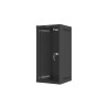 RACKOVÁ SKŘÍŇ 10" NÁSTĚNNÁ 12U/280X310 (FLAT PACK) S PROSKLENÝMI DVEŘMI ČERNÁ