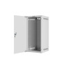 RACKOVÁ SKŘÍŇ 10" NÁSTĚNNÁ 12U/280X310 (FLAT PACK) S PROSKLENÝMI DVEŘMI ŠEDÁ