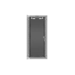RACKOVÁ SKŘÍŇ 10" NÁSTĚNNÁ 12U/280X310 (FLAT PACK) S PROSKLENÝMI DVEŘMI ŠEDÁ