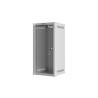 RACKOVÁ SKŘÍŇ 10" NÁSTĚNNÁ 12U/280X310 (FLAT PACK) S PROSKLENÝMI DVEŘMI ŠEDÁ