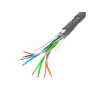 LAN KABEL CAT.5E SFTP 305M PEVNÝ CU CPR +  ŠEDÝ