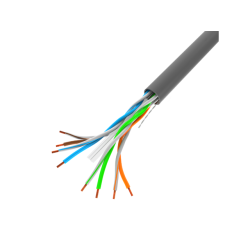 LAN KABEL CAT.6 UTP 305M PEVNÝ CU ŠEDÝ
