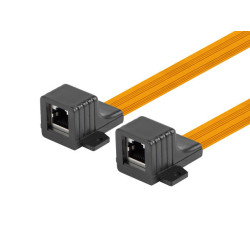 RJ45 ŘADOVÁ SPOJKA TENKÝ KABEL S OKÉNKEM 17CM