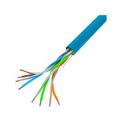LAN KABEL CAT.5E UTP 305M PEVNÝ CU MODRÝ
