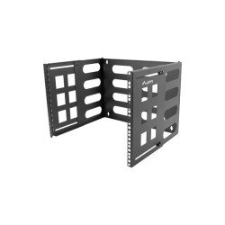 SKLÁDACÍ DRŽÁK PRO MONTÁŽ NA STĚNU 19" 8U 497X400/240 ČERNÝ