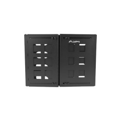 SKLÁDACÍ DRŽÁK PRO MONTÁŽ NA STĚNU 19" 8U 497X400/240 ČERNÝ