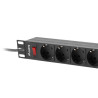 NAPÁJECÍ DISTRIBUČNÍ JEDNOTKA (PDU) 19"  1U 16A 3M 9X SCHUKO ZÁSUVKY ČERNÁ