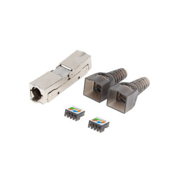 2X RJ45 CAT6A FTP KONEKTOR 8P8C BEZNÁSTROJOVÝ ADAPTÉR