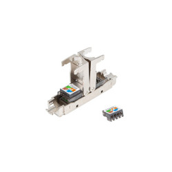 2X RJ45 CAT6A FTP KONEKTOR 8P8C BEZNÁSTROJOVÝ ADAPTÉR