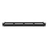 PATCH PANEL 24 PORTŮ 1U 19" CAT.6A UTP ČERNÝ