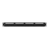 PATCH PANEL 24 PORTŮ 1U 19" CAT.6A UTP ČERNÝ