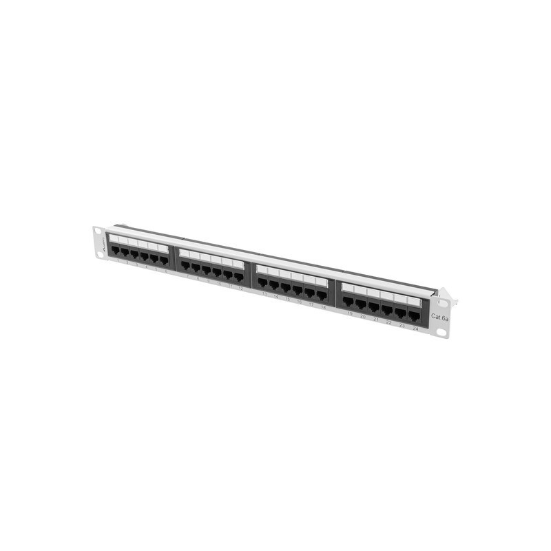 PATCH PANEL 24 PORTŮ 1U 19" CAT.6A UTP ŠEDÝ PATCH PANEL 24 PORTŮ 1U 19" CAT.6A UTP ŠEDÝ