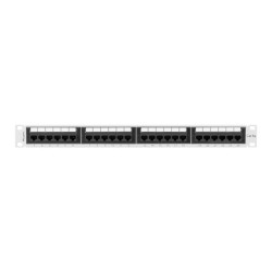 PATCH PANEL 24 PORTŮ 1U 19" CAT.6A UTP ŠEDÝ