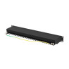 PATCH PANEL 24 PORTŮ 1U 19" CAT.6A FTP STÍNĚNÝ ČERNÝ