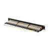 PATCH PANEL 24 PORTŮ 1U 19" CAT.6A FTP STÍNĚNÝ ČERNÝ