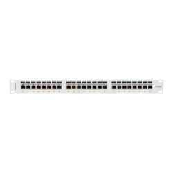 PATCH PANEL 24 PORTŮ 1U 19" CAT.6A FTP STÍNĚNÝ ŠEDÝ