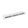 PATCH PANEL 24 PORTŮ 1U 19" CAT.6A FTP STÍNĚNÝ ŠEDÝ