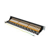 PATCH PANEL 24 PORTŮ 1U 19" CAT.7 FTP STÍNĚNÝ ČERNÝ