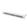 PATCH PANEL 24 PORTŮ 1U 19" CAT.7 FTP STÍNĚNÝ ŠEDÝ