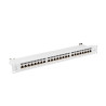PATCH PANEL 24 PORTŮ 1U 19" CAT.7 FTP STÍNĚNÝ ŠEDÝ