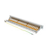 PATCH PANEL 24 PORTŮ 1U 19" CAT.7 FTP STÍNĚNÝ ŠEDÝ