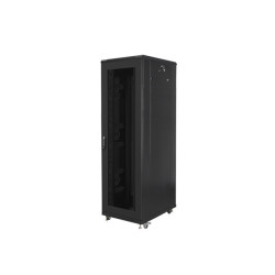 RACKOVÁ SKŘÍŇ 19" VOLNĚ STOJÍCÍ 42U/800X800 (FLAT PACK) SE SÍŤOVÝMI DVEŘMI ČERNÁ