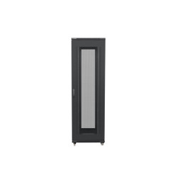 RACKOVÁ SKŘÍŇ 19" VOLNĚ STOJÍCÍ 42U/800X800 (FLAT PACK) SE SÍŤOVÝMI DVEŘMI ČERNÁ