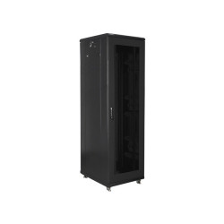 19" VOLNĚ STOJÍCÍ RACKOVÁ SKŘÍŇ 42U/600X800 (FLAT PACK) SE SÍŤOVANÝMI DVEŘMI ČERNÁ
