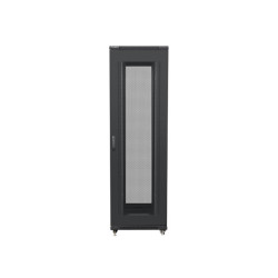 19" VOLNĚ STOJÍCÍ RACKOVÁ SKŘÍŇ 42U/800X1000 (FLAT PACK) SE SÍŤOVÝMI DVEŘMI ČERNÁ